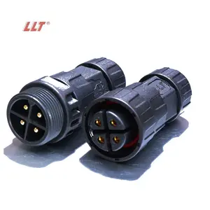 IP67 M25 4 Pin Screw Male Female Cable Waterproof Automotive Connectors For Led Lighting