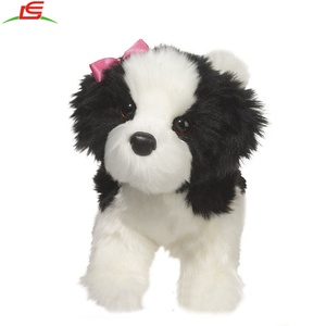 Prix bas 12 "En Peluche Flossy <span class=keywords><strong>Shih</strong></span> Tzu Avec Noir Blanc - Product Image 1