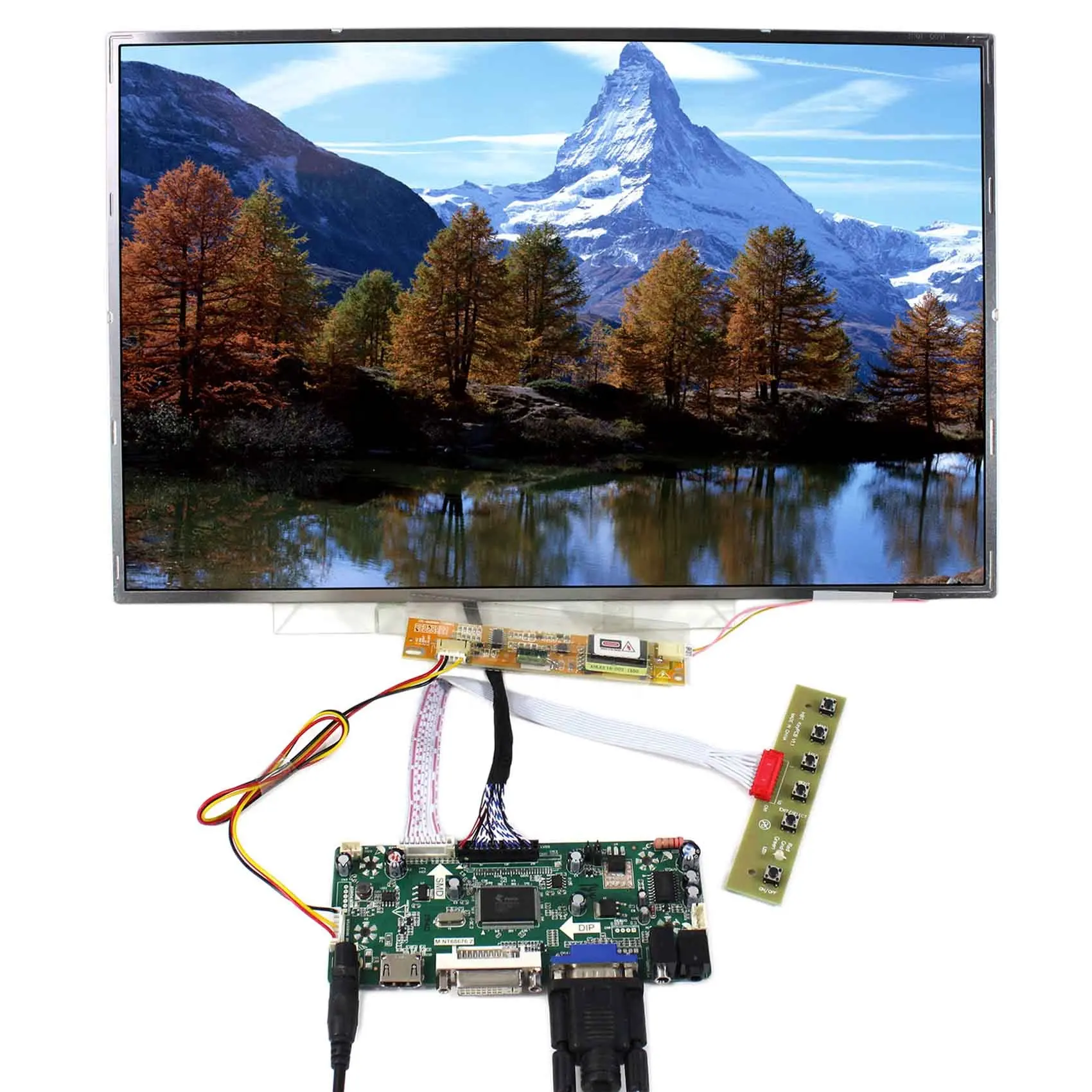 Flexibleディスプレイモジュール17 "1920X1200 LCD ScreenとVGA/DVIビデオボード