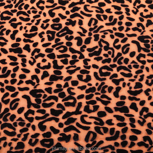 Textile chaud <span class=keywords><strong>en</strong></span> <span class=keywords><strong>velours</strong></span> pour robes, sous-vêtements élastiques personnalisés, élastique, imprimé léopard, extensible à 4 sens, noir, vente <span class=keywords><strong>en</strong></span> gros - Product Image 3
