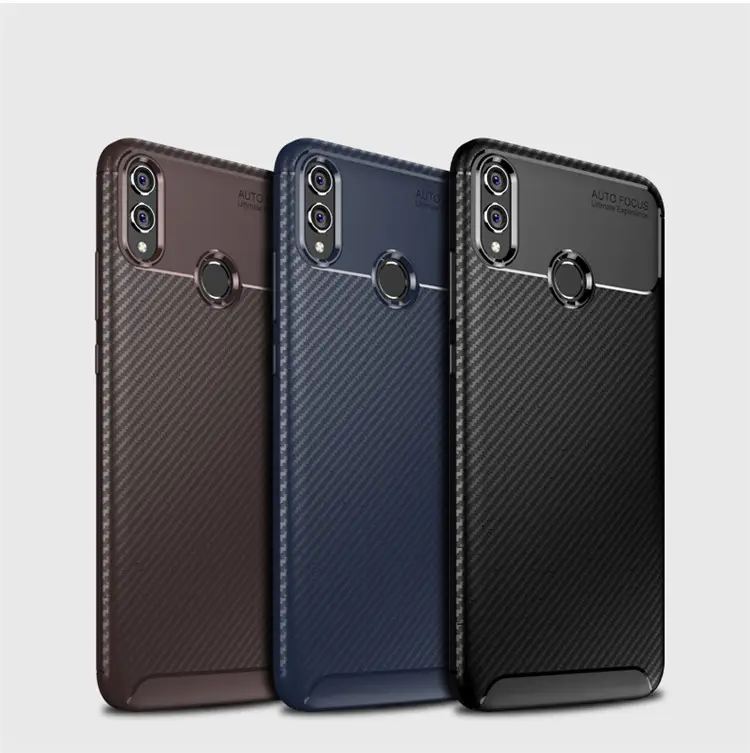 Saiboro Carbon fiber soft tpu wholesale cell phone case for huawei honor 8x back cover, back cover case for honor 8x phone cases