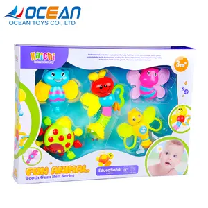 5 verschiedene Plastik Rassel ringe lustige Bettdecke schöne Einsatz Baby sensorische Spielzeug mit EN71