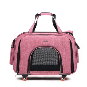 Ripstop Pet Dog Trolley Bag Adjustable Detachable Cat Travel Box NK