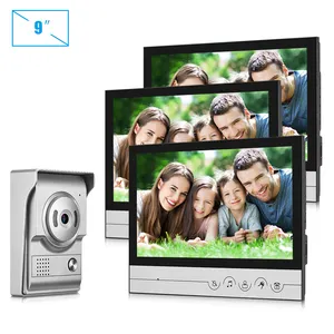 Multi Unit Deurbel 9 Inch Touch Screen 4 Pin Waterdichte Cover Outdoor Camera Video Deur Intercom Voor Huis