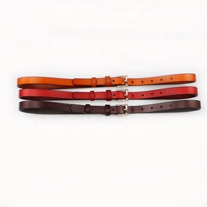 Cintura da <span class=keywords><strong>Donna</strong></span> in Vera Pelle alla Moda con Fibbia in Lega Metallica, Larghezza 1,8 cm, Cintura <span class=keywords><strong>di</strong></span> <span class=keywords><strong>Marca</strong></span> Designer Famosa - Product Image 6