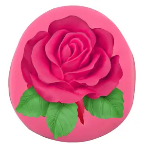 Moldes de rosa de silicone comestível, para bombas de banho