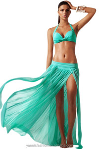 Gonna Lunga da Spiaggia in Chiffon per Donna, <span class=keywords><strong>Sexy</strong></span> ed Elasticizzata, con Spacco Trasparente, Pareo e Tunica Lunga - Product Image 4