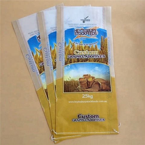Wholesale High Quality Food Additives 25kg/Bag Vital Wheat Gluten  Laminated BOPP Woven Bird Feed Bag Polypropylene Sack