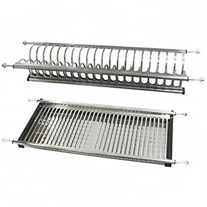 Rack de prato de aço inoxidável suspenso wdj340, 2 tier