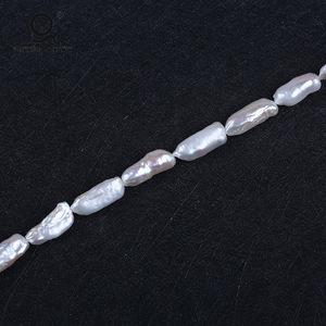 Perlas Naturales al por Mayor, Hebras de Perlas de Agua Dulce <span class=keywords><strong>Biwa</strong></span> con Perforación Recta (Forma Irregular, MOQ 2 Hebras) - Product Image 3