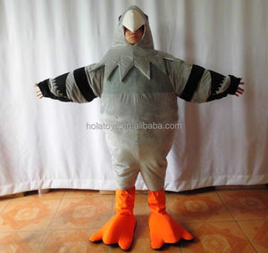 Disfraz de <span class=keywords><strong>Mascota</strong></span> de <span class=keywords><strong>Paloma</strong></span> Gris Hola para Adultos - Product Image 4