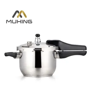 Hot sell safety 18/8 stainless steel pressure Stainless Steel Black Cooker suitable to gas stove & induction Stainless
