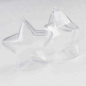 Ornement <span class=keywords><strong>de</strong></span> forme étoile en plastique transparent acrylique remplissable <span class=keywords><strong>à</strong></span> clipser, style festif pour décorations d'événements, <span class=keywords><strong>boule</strong></span> suspendue - Product Image 3