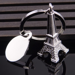 Portachiavi in Metallo 3D <span class=keywords><strong>Torre</strong></span> <span class=keywords><strong>Eiffel</strong></span> Francese con Logo Personalizzato, Portachiavi Promozionale alla Moda e Moschettone Souvenir Regalo - Product Image 2