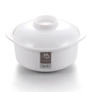 China factory wholesale white melamine ceramic bowl with lid