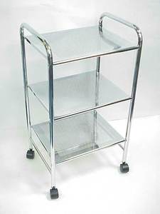 Exquisito Carro de almacenamiento blanco de 3 niveles moderno - Product Image 5