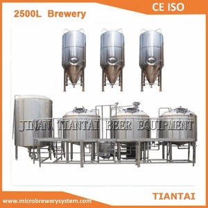 Tiantai 2500L Craft Four Vessel Bright Lager Beer Produce Costo de planta - Product Image 6