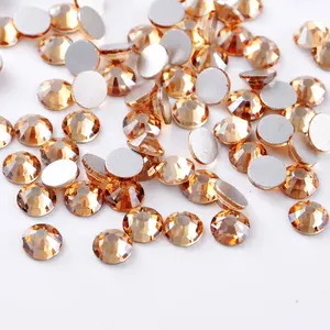 China Manufacturer Supply Glass Flatback Rhinestones Round Shape