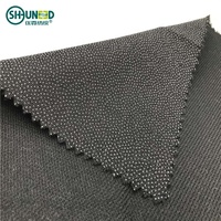 Chine Vente en gros Tissé Cassé Twill Jet D'eau Double Point PA Revêtement Couleur Fusing Interlining Interfaçage Tissu pour Costumes