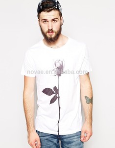Venta al por mayor impreso Floral 60 algodón 40 poliéster cabido de la camiseta - Product Image 1