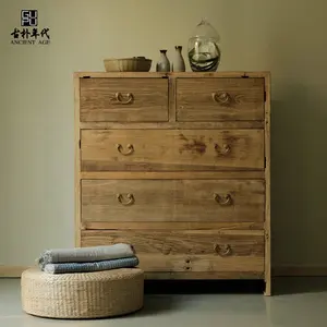 Furnitur Produksi Ulang Kabinet Laci Kayu Kustom Kayu Solid Penyimpanan Dekoratif Modern Lemari Laci