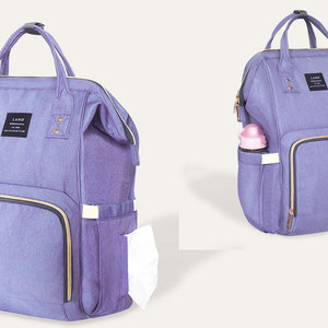 Tas ransel popok bayi baru lahir besar mewah sesuai pesanan desainer OEM tas Dipper untuk perjalanan ibu dan bayi terbuat dari poliester - Product Image 4