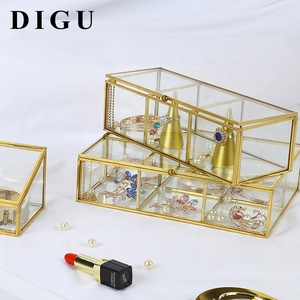 Hộp Đựng Đồ Trang Sức Trong Suốt DIGU, Hộp Son Môi Chống Bụi, Đựng Trong Suốt, Bằng Kính, Có Nắp, Vòng Cổ - Product Image 5