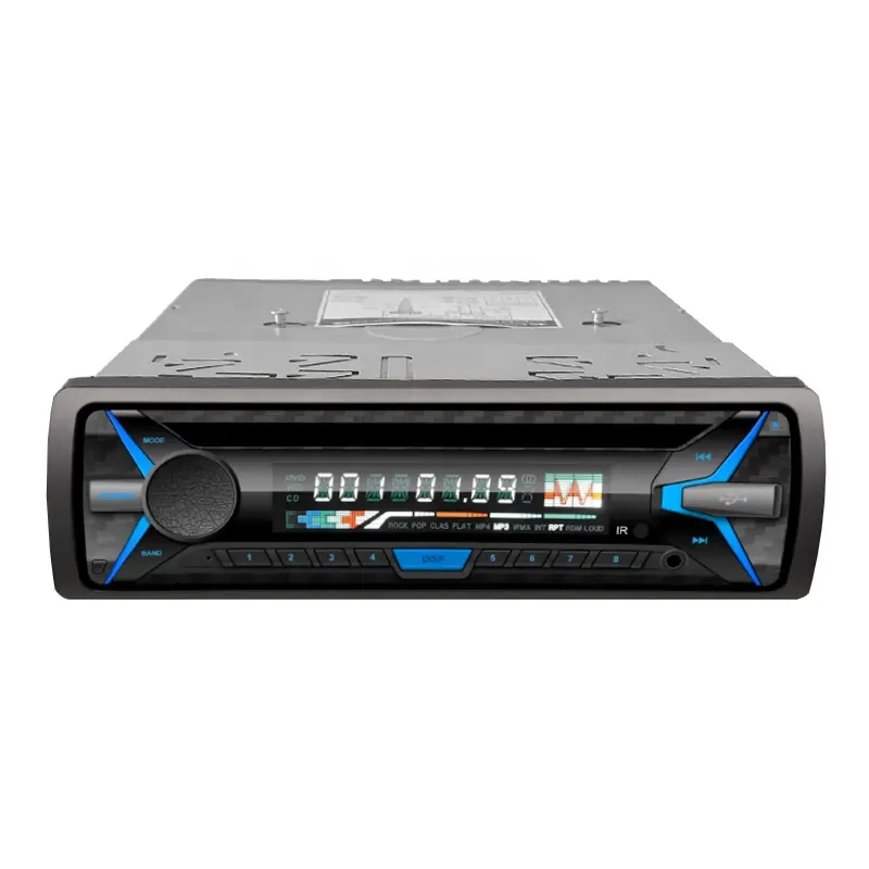 High power 7388IC output 4*50W 4 change amplifier 1din car DVD CD player