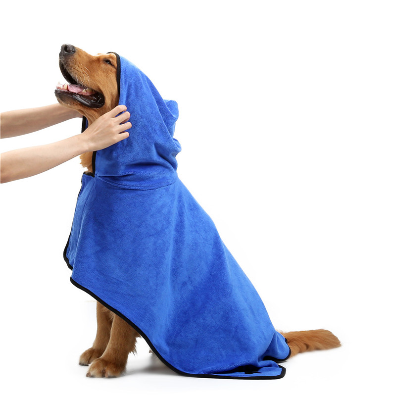Small Medium Large Dogs super soft Microfiber Super Absorbent Pet drying Towel Dog Bathrobe