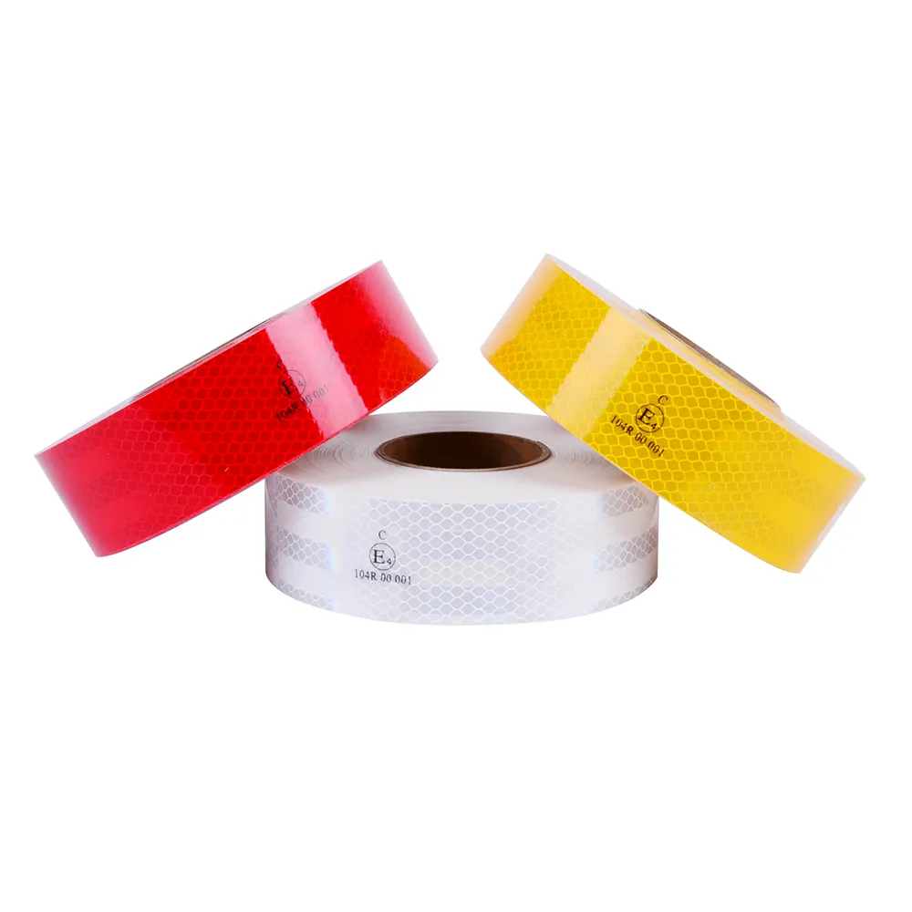 2 inch ECE 104R Acrylic/PET Glow In The Dark Reflective Traffic Safety Waring Tape For Truck