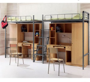 Abbattuto Dormitorio Mobili In Metallo Doppio <span class=keywords><strong>Letto</strong></span> a <span class=keywords><strong>Soppalco</strong></span> <span class=keywords><strong>Con</strong></span> Sedia Da Scrivania - Product Image 1