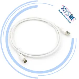 CATV Balun Patch Cord with RJ45 STP Plug to IEC PAL 9.5 Male Connector