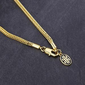 Collana <span class=keywords><strong>Sottile</strong></span> KRKC&CO Hip Hop con Chiusura a Moschettone, Catena Franco Placcata <span class=keywords><strong>Oro</strong></span> 14k, 3mm 24 Pollici - Product Image 5