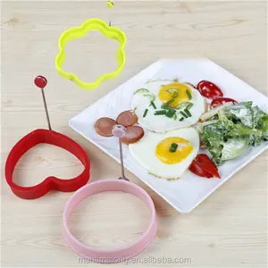Moule à œufs frits, outils de cuisine en forme de cœur ou de fleur, antiadhésif en Silicone, anneaux à crêpes 1 pièce