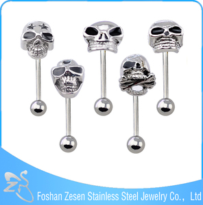 Fabrik großhandel piercing kostenlose probe benutzerdefinierte unterschiedlich geformte zunge ring - Product Image 6