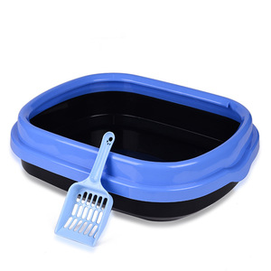 Semi closed plastic environmental petty cat litter box toilet flushing with Scoop - Product Image 3