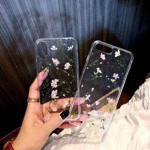 Reale Fiori Secchi Fiori Molle di TPU Della Copertura Posteriore Per il <span class=keywords><strong>iPhone</strong></span> X <span class=keywords><strong>6</strong></span> 6S 7 8 più Cassa Del Telefono <span class=keywords><strong>Trasparente</strong></span> per il caso di XR XS Max Copertura - Product Image 1