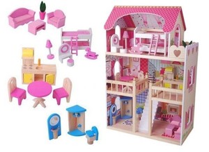 <span class=keywords><strong>Kit</strong></span> de meubles miniatures <span class=keywords><strong>en</strong></span> bois pour grande <span class=keywords><strong>maison</strong></span> de poupée <span class=keywords><strong>en</strong></span> bois jouet éducatif avec accessoires <span class=keywords><strong>en</strong></span> plastique - Product Image 3