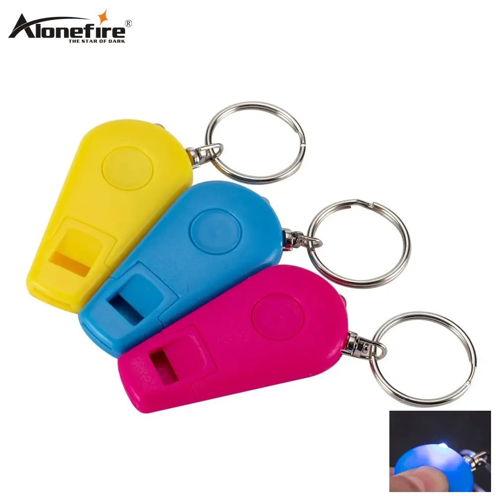 Alonefire Y01 Mini Night Led Keychain light Whistle Cool flashlight Portable Gift floodlight Travel Key chain lamp Child torch