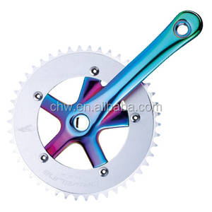 อลูมิเนียม Fixie Track Fixed Gear Speed Crank ชุดเพลา