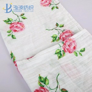 2 레이어 거즈 대나무 코튼 베이비 플레인 컬러 Swaddle 랩 담요 - Product Image 3