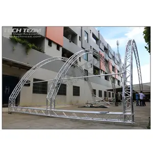 Estágio de alumínio truss truss estrutura de telhado curvo