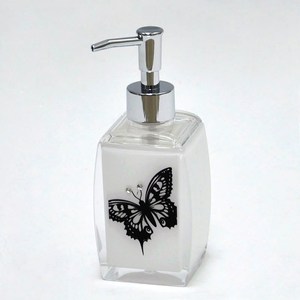Juego de baño de acrílico cuadrado elegante con diseño de mariposa para Baño - Product Image 2