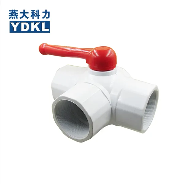 Compact 1" pvc 3 way ball 1 inches valve