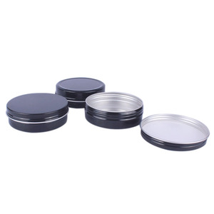 Wholesale decorative empty mini rounnd with lid aluminum packaging cosmetic <strong>chocolate</strong> cookie tea black metal candle <strong>tins</strong> - Product Image 1