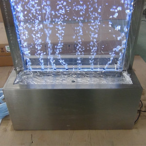 Op Maat Gemaakte Vloer Staande Indoor Led Verlichte Dansende Fontein Aquarium Scherm Waterbel Muur - Product Image 5