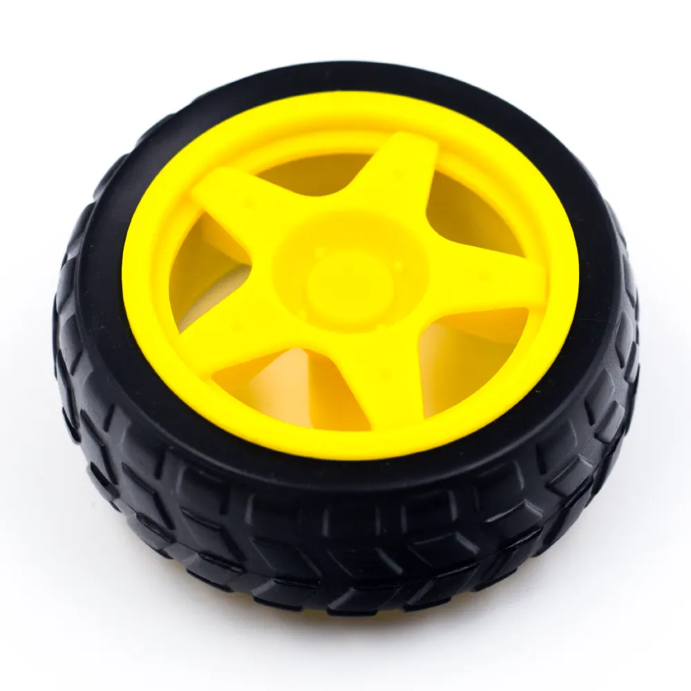Wholesale Small Smart Car Model Robot Plastic Tire Wheel 65X26mm