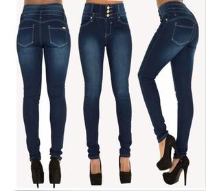 <span class=keywords><strong>Ebay</strong></span> Hot Mulheres Longo Azul Denim Calças Compridas Skinny Estiramento Calças <span class=keywords><strong>Jeans</strong></span> - Product Image 4