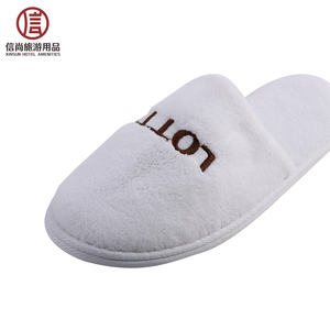 Blanco polar de <span class=keywords><strong>Coral</strong></span> del dedo del pie cerrado Hotel de estilo zapatillas al por mayor zapatillas - Product Image 4