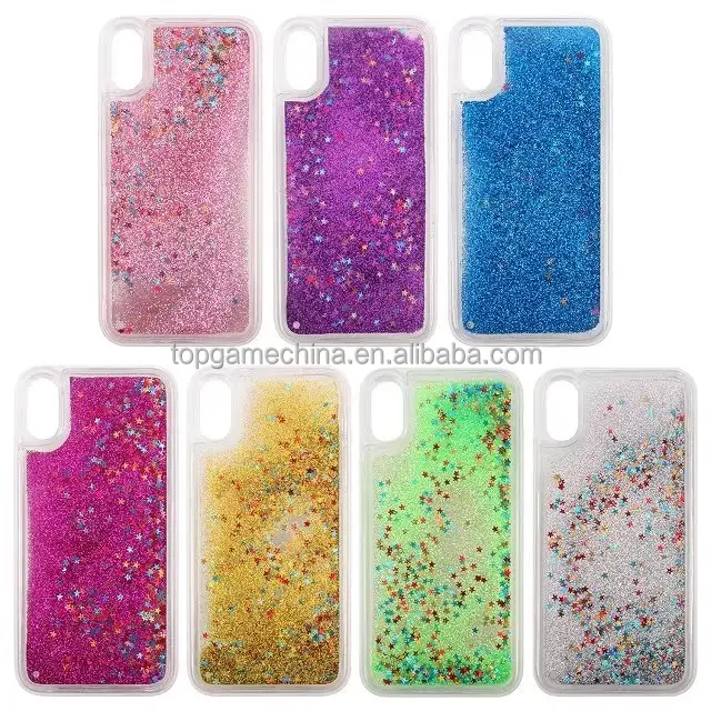 Liquido dinamico Glitter Sabbia Caso Molle di TPU Per il iPhone 8 Della Copertura Sabbie Mobili Coperture Del Telefono Mobile